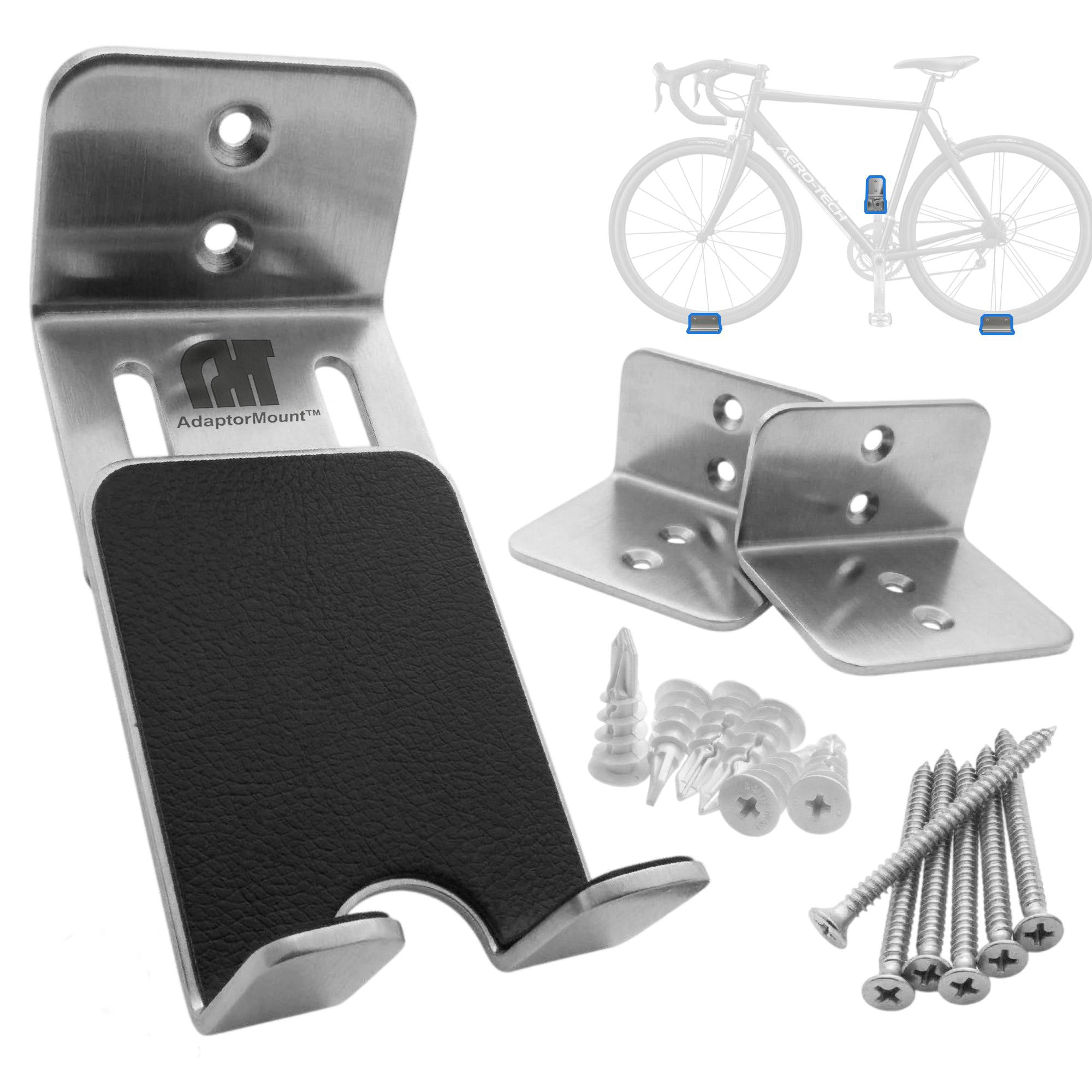 bike pedal holder Stainless Steel Adjustable Wall Mount | SS304 Bicycle Storage Size:Lemon Lime with Birchgear decal Prophete Noblesse Category:Fahrräder 12 Zoll bis 18 Zoll_60