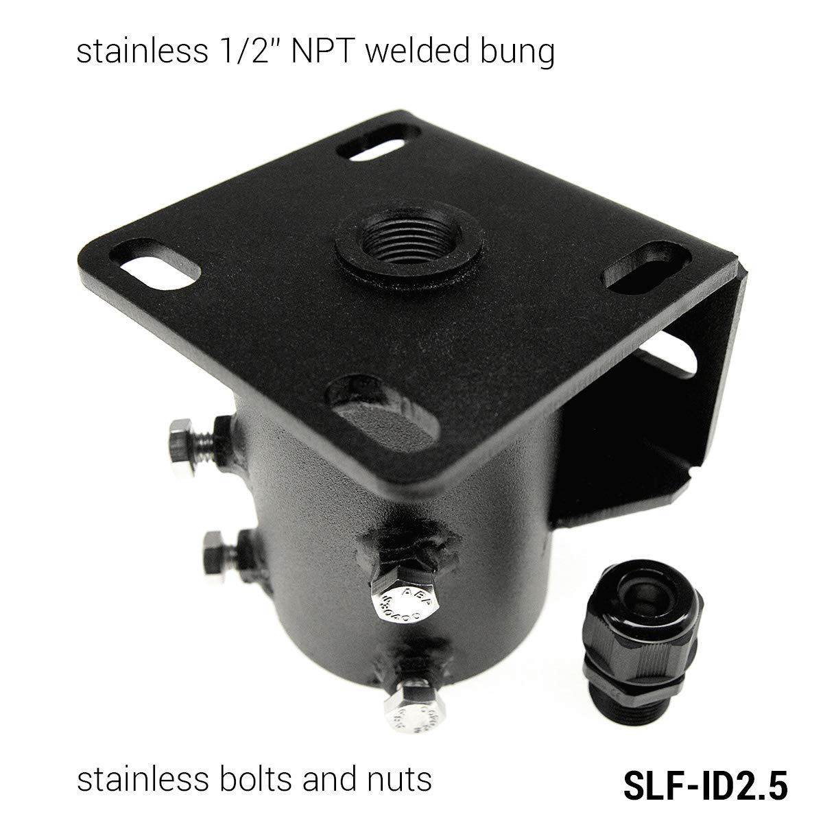 Slipfitter Adaptor Mounting Bracket (ID 2.5") for Round Pole (up to OD 2 3/8")