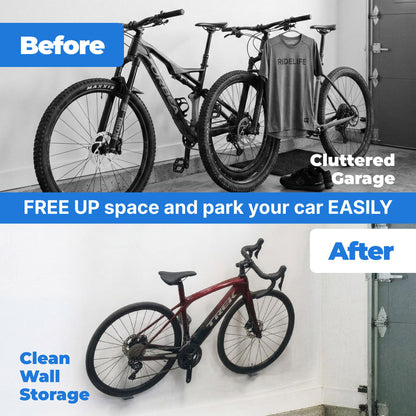 Stainless Steel Adjustable Bike Pedal Wall Mount (SS304) | BRT-BIKE-WALL