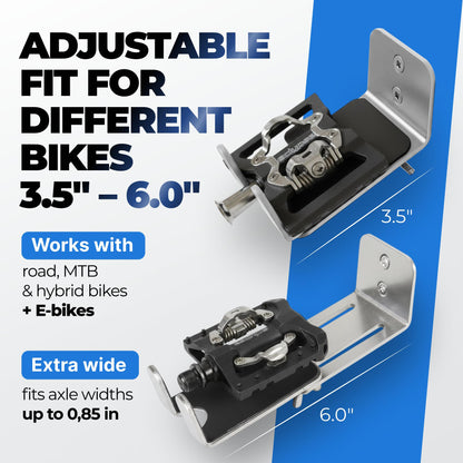 Stainless Steel Adjustable Bike Pedal Wall Mount (SS304) | BRT-BIKE-WALL