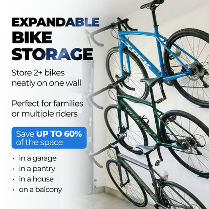 Stainless Steel Adjustable Bike Pedal Wall Mount (SS304) | BRT-BIKE-WALL