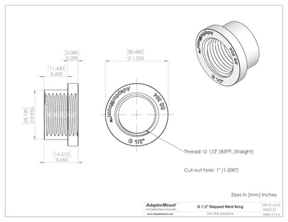 WB-G08 Weld Bung (G 1/2")
