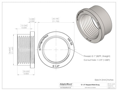 WB-G16 Weld Bung (G 1")
