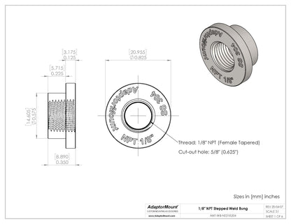 WB-N02 Weld Bung (NPT 1/8")