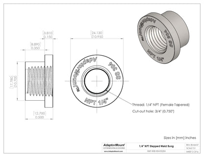 WB-N04 Weld Bung (NPT 1/4")