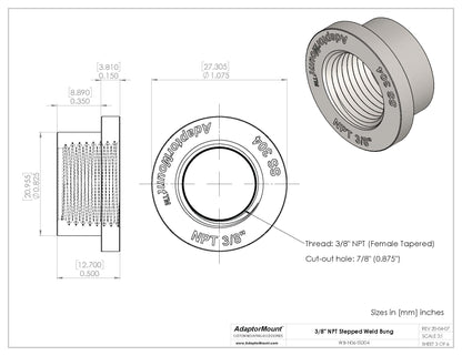 WB-N06 Weld Bung (NPT 3/8")
